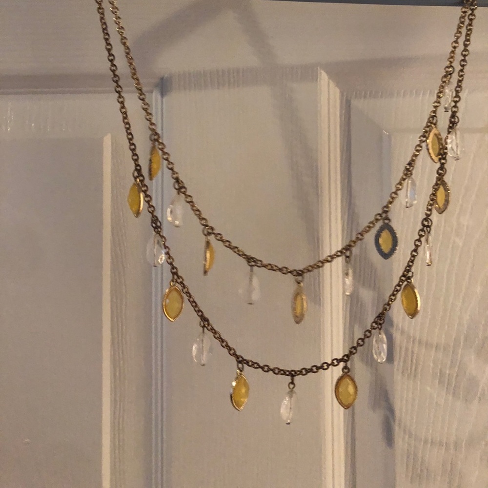 Long multi chain necklace